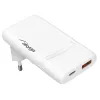 Akyga AK-CH-31 plochá GaN USB nabíjačka 65 W, USB-C PD + USB-A, biela