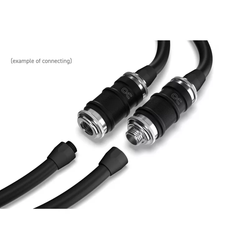 Rýchlospojka Alphacool ES BLH1A Push-in samica AG chróm čierna matná