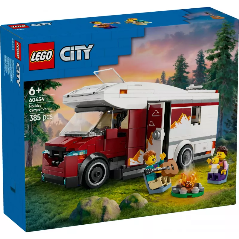 Stavebnica LEGO City Abenteuer-Camper 60454, 385 dielov, výška 80 mm, pre deti od 6 rokov