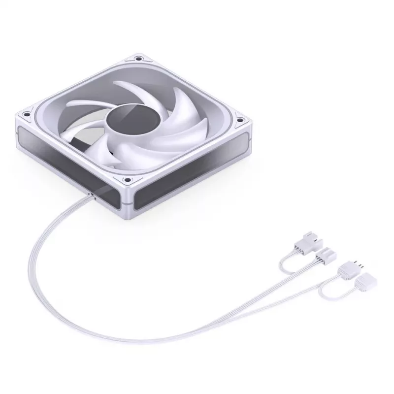 120mm PWM ARGB chladiaci ventilátor Jonsbo ZA-120 biely — model ZA-120W, PWM ovládanie, ARGB osvetlenie