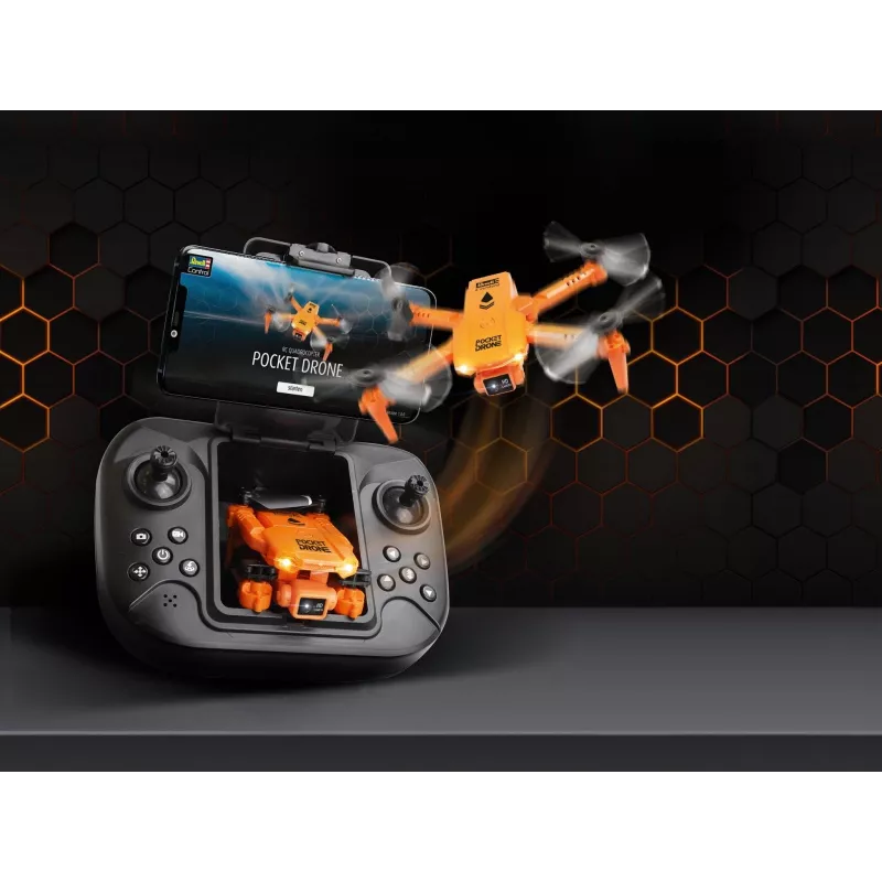 RC kvadrokoptéra REVELL Pocket Drone 23810 — 2,4 GHz, 4-kanálové diaľkové ovládanie