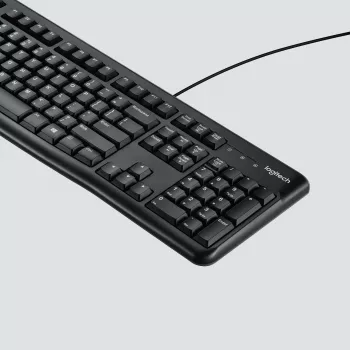 Logitech Desktop MK120 Combo, čierna, káblová, švajčiarske rozloženie, 920-002504