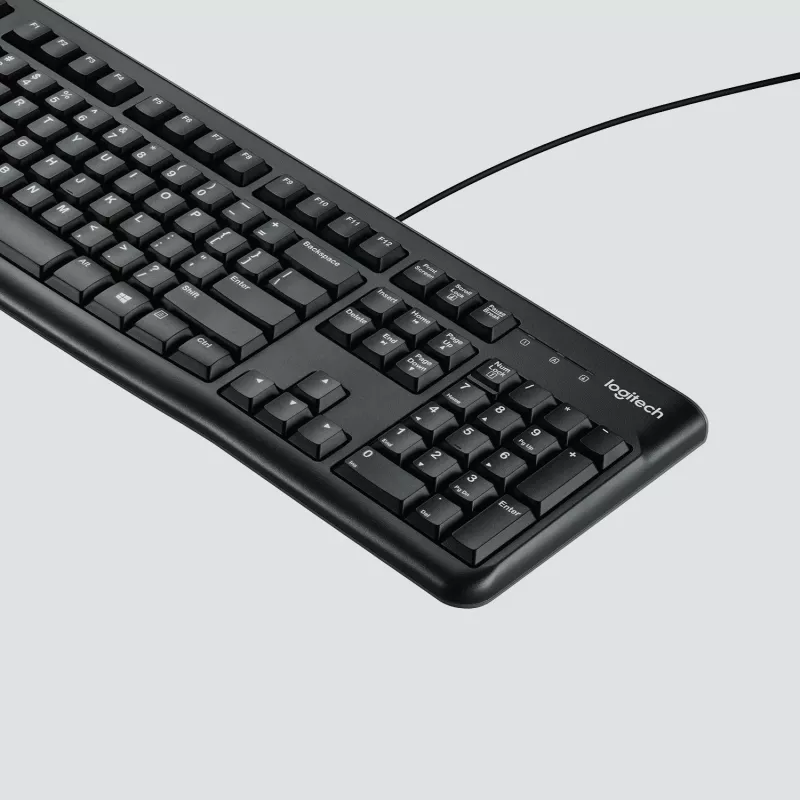 Logitech Desktop MK120 Combo, čierna, káblová, švajčiarske rozloženie, 920-002504