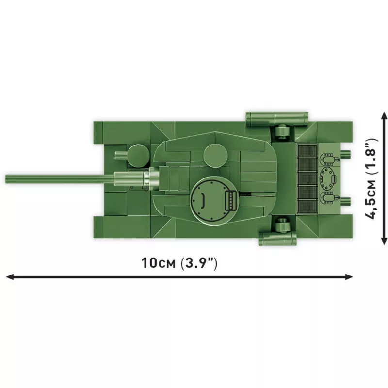 Stavebnica Cobi T-34-85 model tanku — 110 dielov, vek 6+, zelená