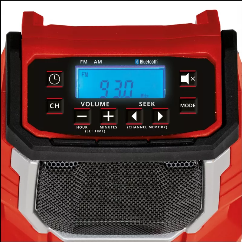 TC-RA 18 Li BT - Solo, stavebné rádio červené/čierne, Bluetooth, bez batérie a nabíjačky