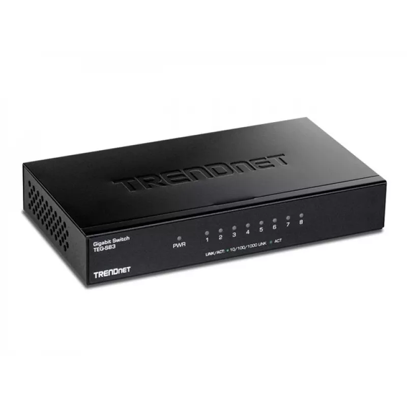 TRENDNET 8-portový Gigabit switch s kovovým puzdrom