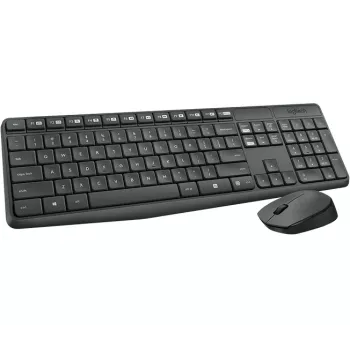 Logitech MK235 bezdrôtová súprava klávesnice a myši plná veľkosť sivá