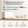 Mesh systém MERCUSYS Halo H27BE dvojpásmový Wi‑Fi 6, balenie 2 ks, 3x LAN, 3568 Mbit/s, interné antény, biela