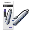 USB hub QOLTEC 53793 — USB 3.0 vstup, 3× USB 2.0 porty