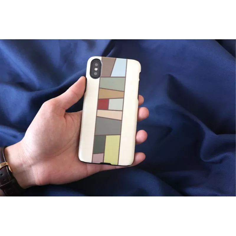 Puzdro na smartphone man and wood pre iPhone X/XS — biela