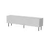 TV skrinka cama meble LUCCA 4D, 2000×400×590 mm, biela, doska z drevotriesky