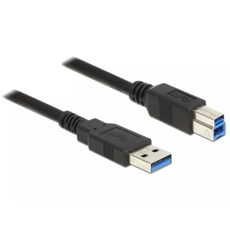 Kábel Delock 85068 USB 3.0, USB Type-A samec – Type-B samec, 2 m, čierny