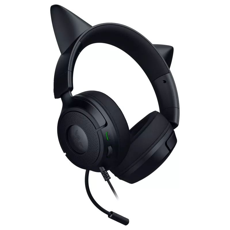 Káblový herný headset Razer Kraken Kitty V3 X — on-ear, integrovaný mikrofón
