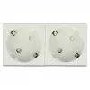 Nástenná zásuvka DELOCK 81423 — CEE 7/3, 16 A, 250 V, biela, ABS/PC, 45×90 mm