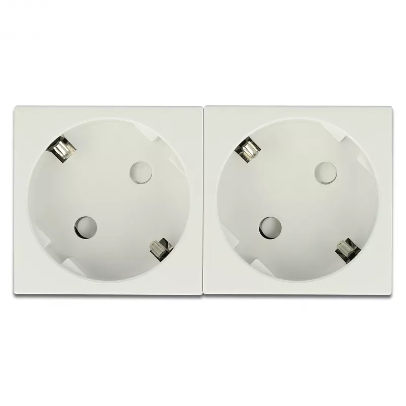Nástenná zásuvka DELOCK 81423 — CEE 7/3, 16 A, 250 V, biela, ABS/PC, 45×90 mm