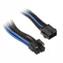 Silverstone EPS 8-Pin na EPS/ATX 4+4-Pin kábel, 300 mm - čierna/ (SST-PP07-EPS8BA)