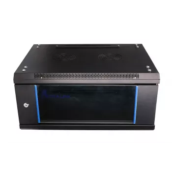 Nástenný rack Extralink 4U 600x450 čierny