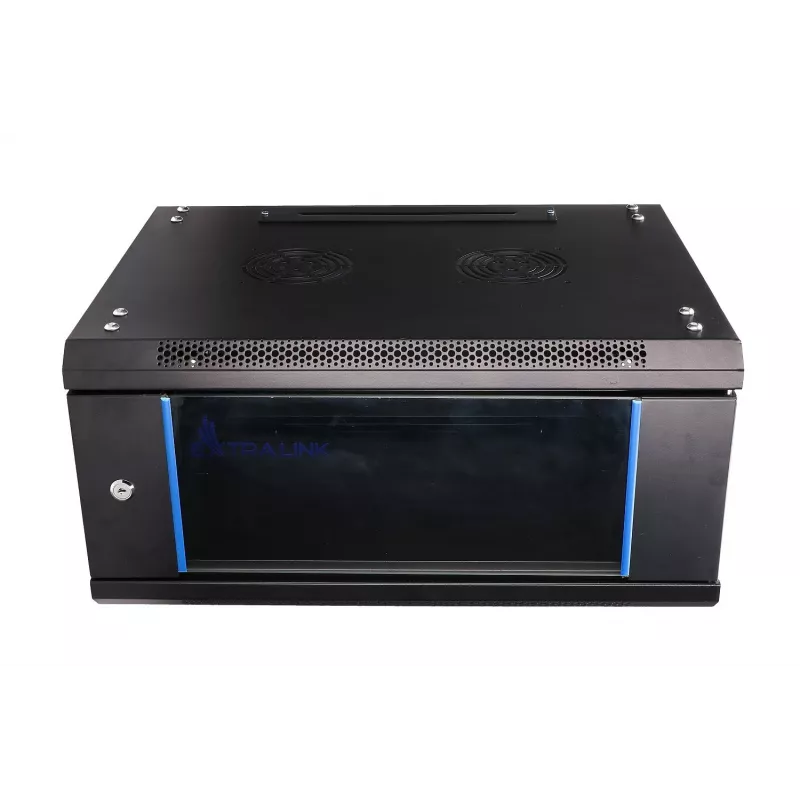 Nástenný rack Extralink 4U 600x450 čierny
