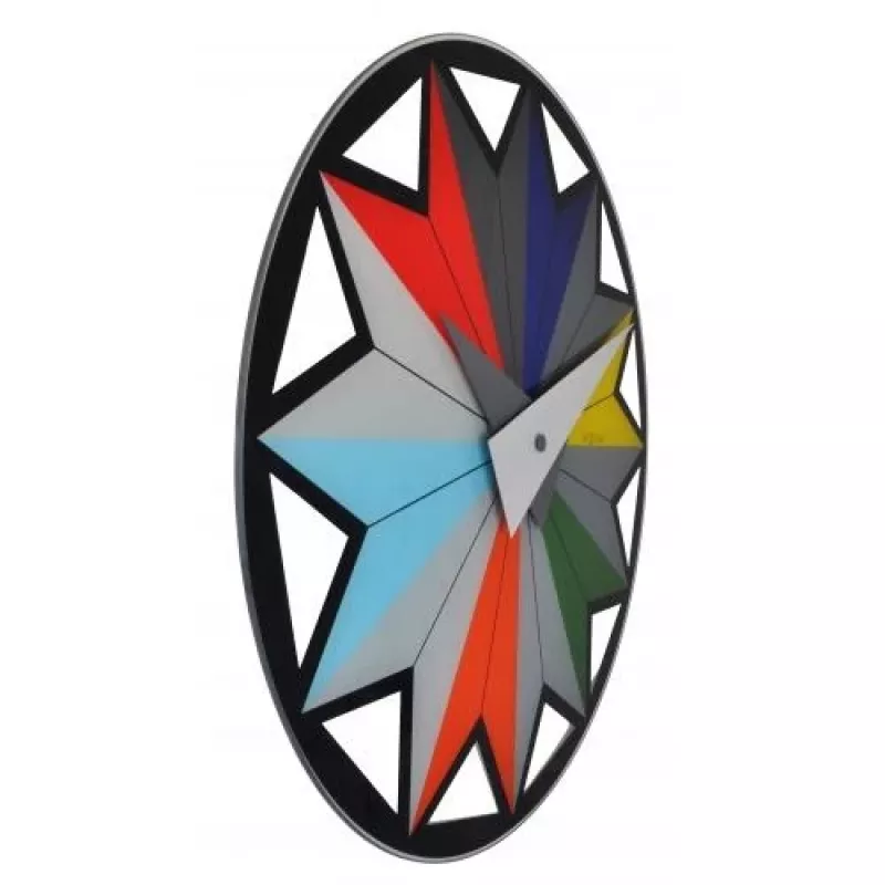 NeXtime hodiny 8163 Circus, Ø43 cm, nástenné, čierne/viacfarebné