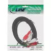 InLine audio kábel 2x RCA konektor samec / konektor samica 20 m, 2 x RCA, konektor samec, 2 x RCA, konektor samica, 20 m, čierny