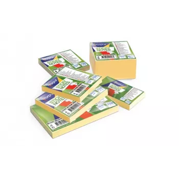 Samolepiace lístočky Forpus, 75x75 mm, žlté, kocka (1x400) 0717-116