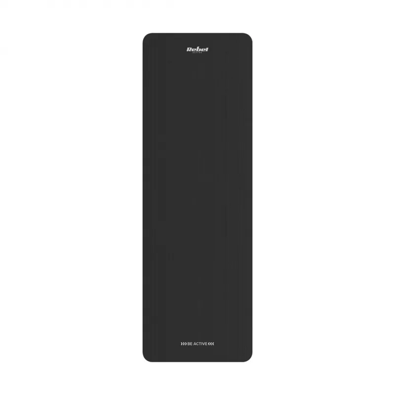 Rebel Active RBA-3151-BK gymnastická podložka, TPE, 183 x 61 cm, 6 mm, čierna