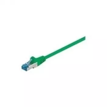 Wentronic Goobay CAT 6a patch kábel, S/FTP (PiMF), zelený, 3 m - LSZH bez halogénov, meď (93783)