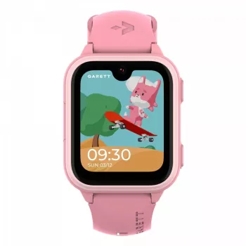Smartwatch Garett Kids Vibe Ai 4G ružová s GPS sledovaním a vodoodolným dizajnom
