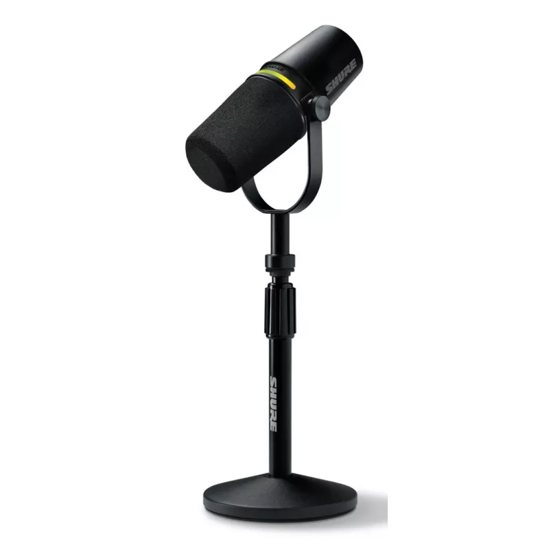 Shure MV7+-K-BNDL - mikrofón pre rečníkov/spev s XLR/USB-C konektorom, čierny + stojan na stôl GATOR