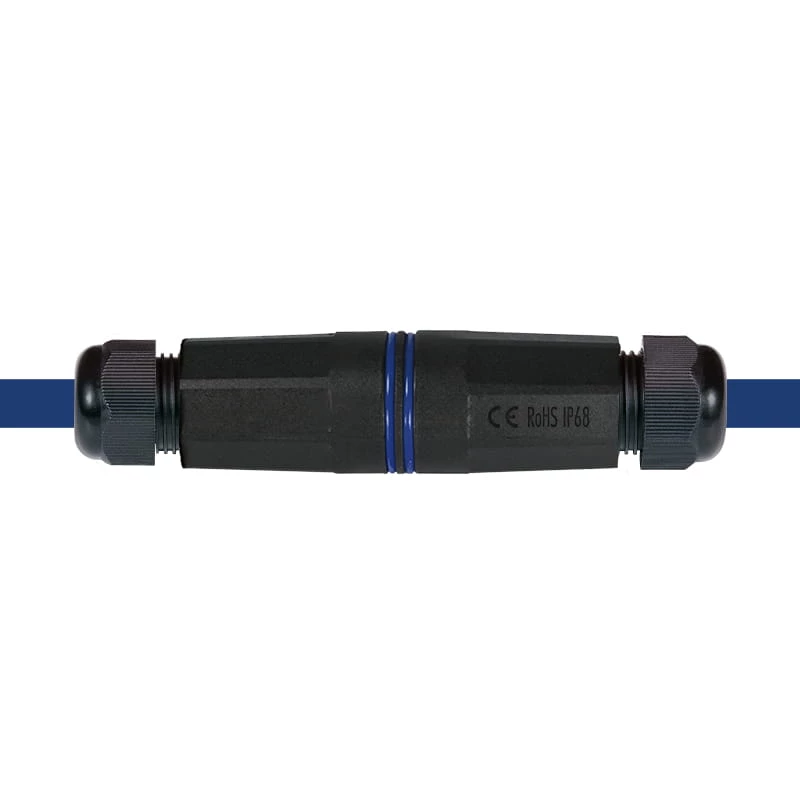 LogiLink IP68 vonkajšie puzdro pre Keystone moduly a spojky, plast, polyamid, čierne, IP68, 140 mm, 36 mm, 36 mm