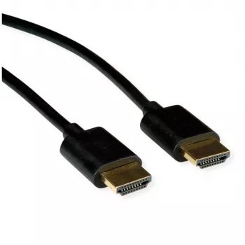 ROLINE HDMI High Speed kábel s Ethernet Slim ST-ST čierny 2 m 11.04 - kábel - digitálny/display/video