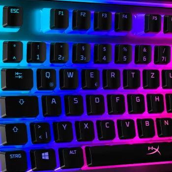 HyperX Pudding Keycaps – kompletná sada klávesov – ABS – čierna (DE-layout) – klávesové krytky – ABS – čierna