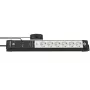 Predlžovací kábel Brennenstuhl Premium-Line 3m 6 AC Outlets Indoor čierny sivý