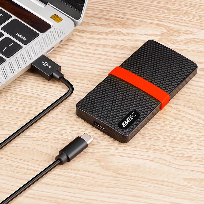 SSD Emtec 256GB USB Type-C 3.2 Gen 1 čierna červená X200