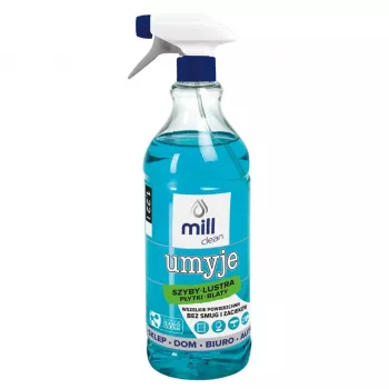 Čistič skla a obkladov Mill CLEAN Umyje, 1,22 L, na okná, zrkadlá a keramiku