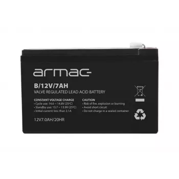 Batéria do UPS ARMAC B/12V/7AH — olovená AGM 12V 7Ah, 110A max. vybíjací prúd, ABS puzdro