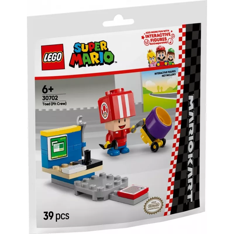 LEGO hračka Mario Kart Toad Pit Crew Polybag 30702 malá sada minifigúrka príslušenstvo