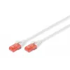 Sieťový kábel Digitus CAT 6 U/UTP patch kábel RJ-45 Cat6 3m biely