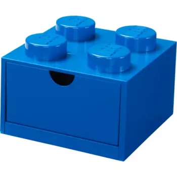 LEGO zásuvka na písací stôl 4, úložná krabica modrá, výstupky