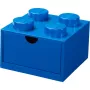 LEGO zásuvka na písací stôl 4, úložná krabica modrá, výstupky