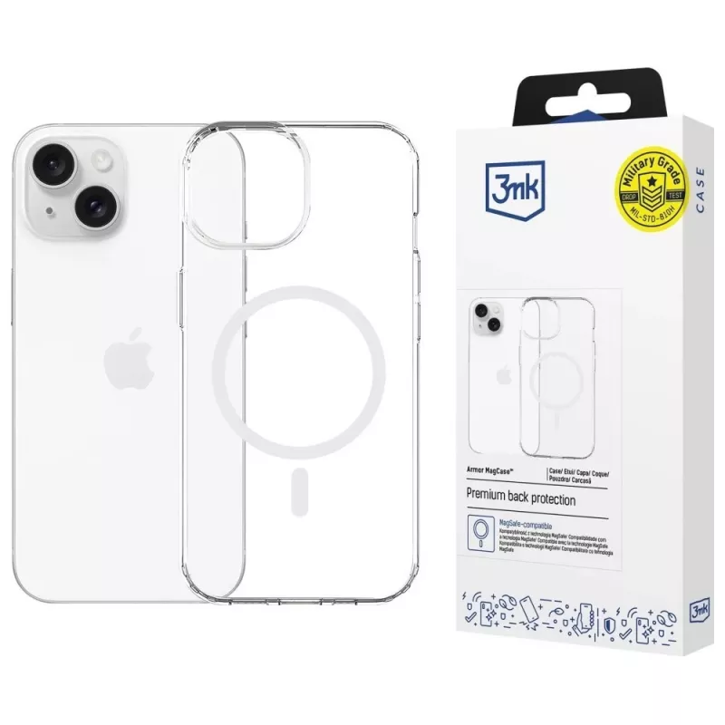 Ochranné puzdro MagCase Armor od 3MK pre Apple iPhone 13/14 — magnetická kompatibilita, tenký dizajn