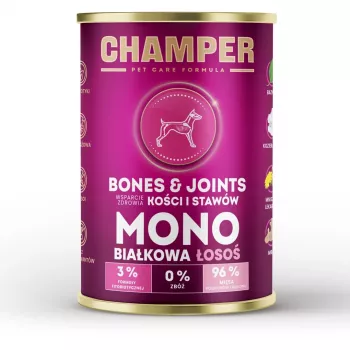 CHAMPER Bones & Joints Monoprotein losos - mokré krmivo pre psy - 400 g