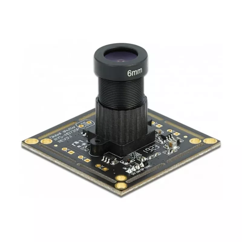 Delock 96397 Kamerový modul USB 2.0, 0,92 MP, Global Shutter, 36° pevné ostrenie, čierna/biela