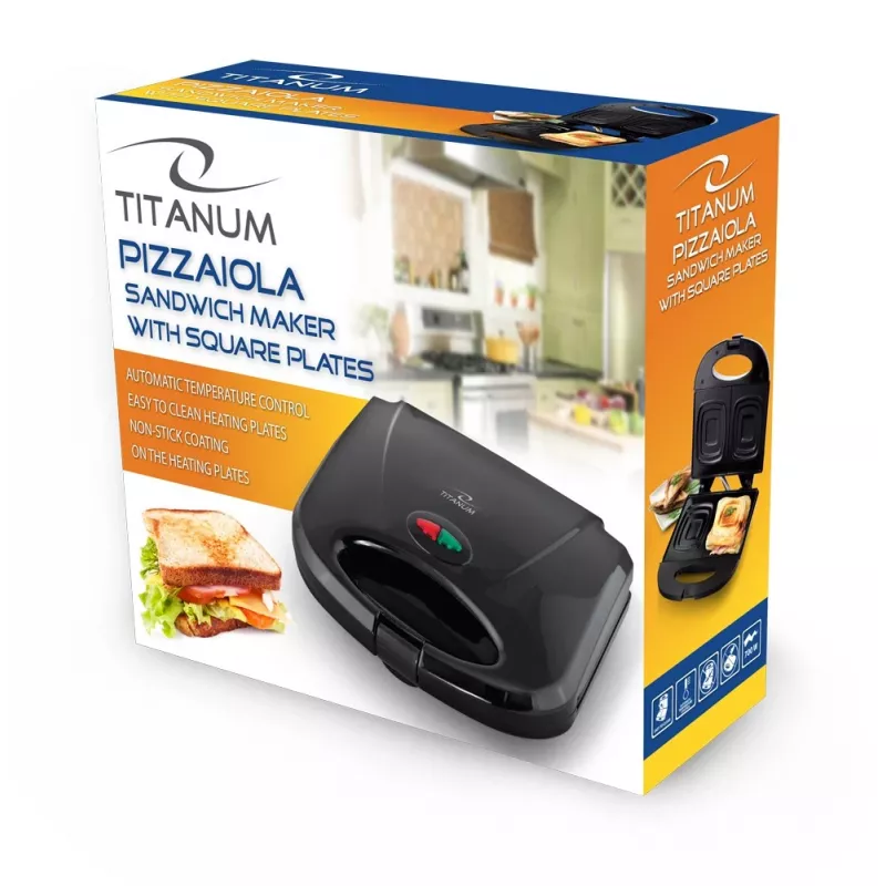 Esperanza Titanum Pizzaiola TKT005K sendvičovač, 700 W, čierny