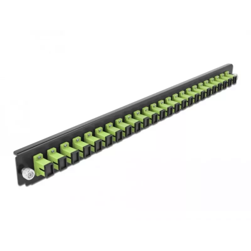 Splice Box predný panel DeLOCK 19 palcov 24 Port SC Simplex limetkovozelená