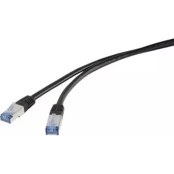 Renkforce RF-4673692 sieťový kábel čierny 10 m Cat6a S/FTP (S-STP) (RF-4673692)