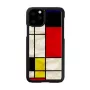 Puzdro na smartphone iKins pre iPhone 11 Pro Mondrian čierna — ochranné puzdro, tvrdý kryt, presné výrezy