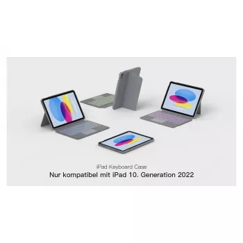 inateck klávesnica iPad 11 iPad 10. gen. kom. QWERTZ sivá