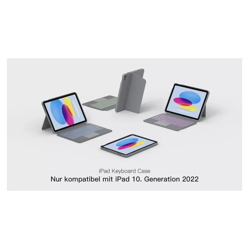 inateck klávesnica iPad 11 iPad 10. gen. kom. QWERTZ sivá
