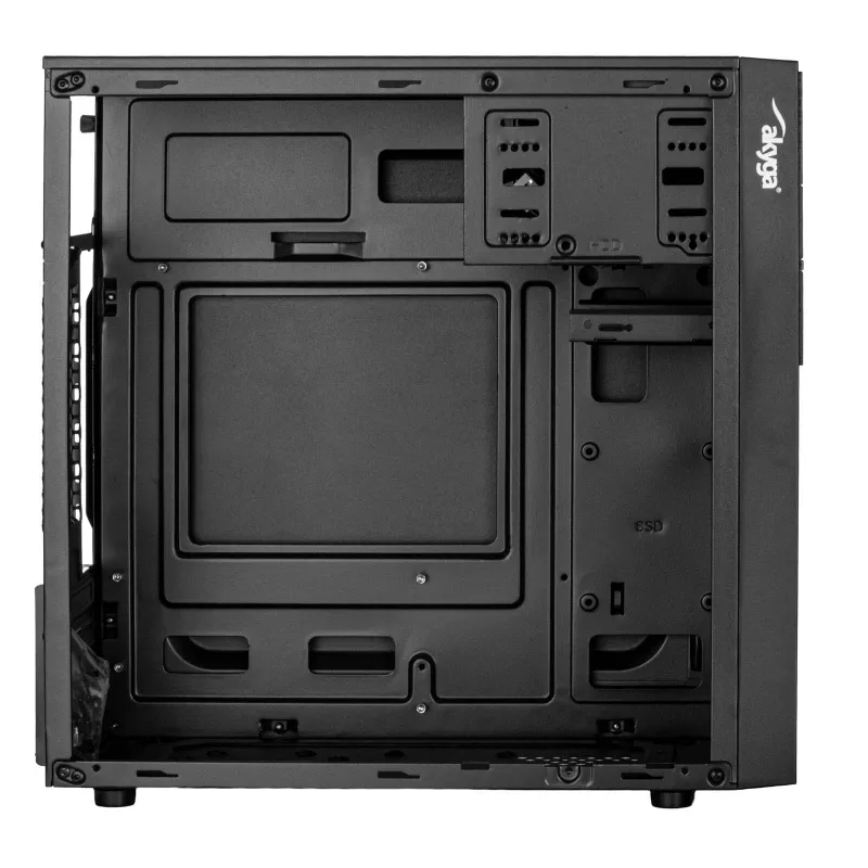 Akyga AK19BK Micro-Tower PC skriňa, Micro-ATX / Mini-ITX, USB-C + USB 3.0 + 2x USB 2.0, bez napájacieho zdroja, čierna